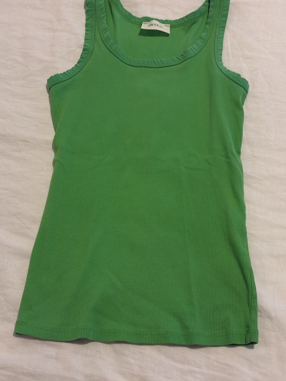 Women’s Ribbed Green Tank Top